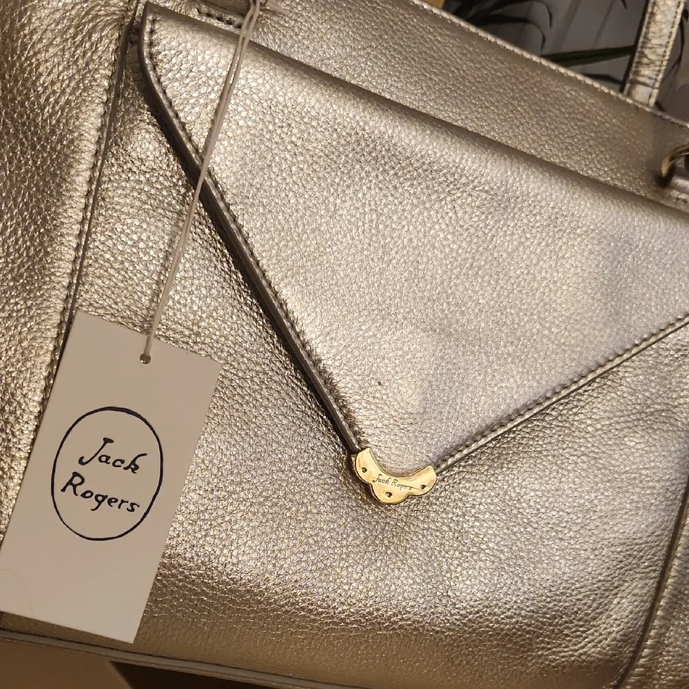 Jack Rogers Platinum Shoulder Bag. New With Tags..Half Off Retail! - Picture 2 of 12